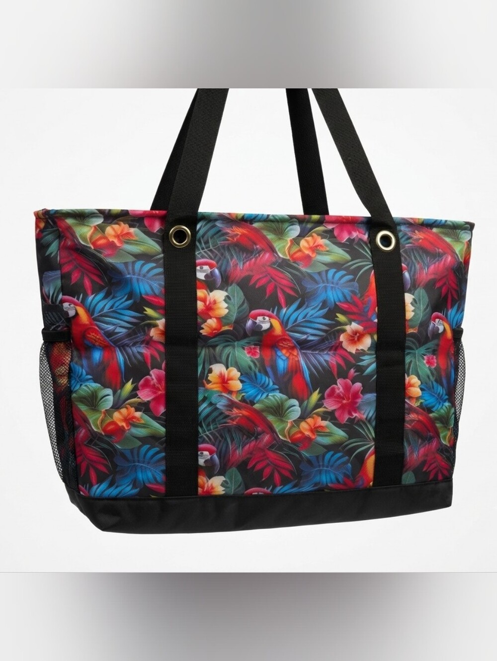 Collapsible Tote Bag: PARROT PARADISE